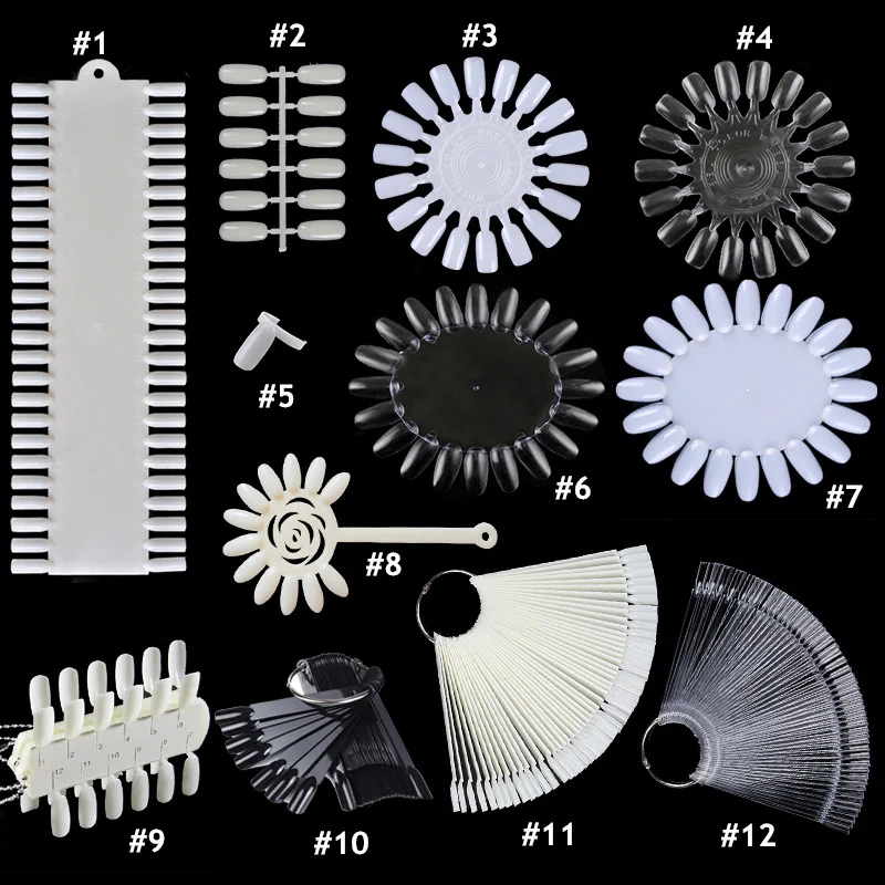 Накладные ногти цветные карты прозрачный белый пряжка кольцо дизайн ногтей практика цвет дисплей инструменты Маникюр Инструмент для ногтей