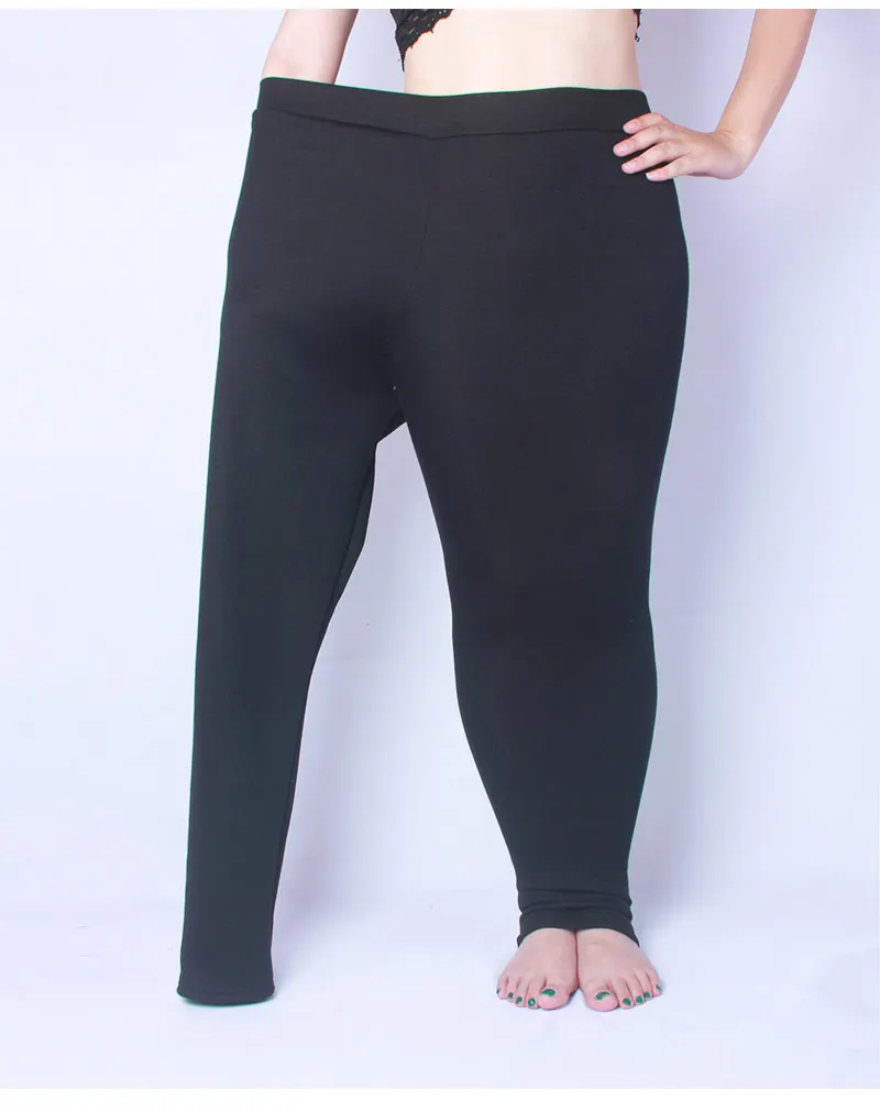 CHRLEISURE XL-6XL размера плюс зимние леггинсы женские штаны теплые бархатные леггинсы Плотные джеггинсы тонкие высокие Леггинсы Стретч 2 цвета