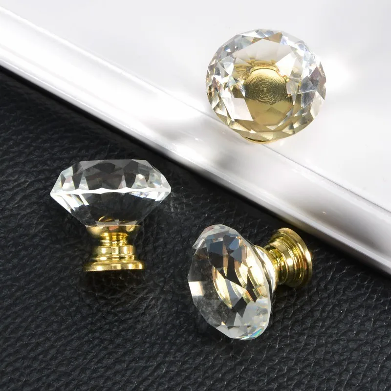 Buy Diamond Knobs And Handles 30mm Crystal