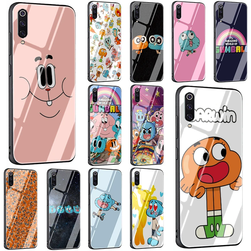 

The Amazing World of Gumball Tempered Glass Phone case for Xiaomi 5X 6X 8 Lite 9 A1 A2 F1 Redmi 4X 6A Note 5 6 7 Pro