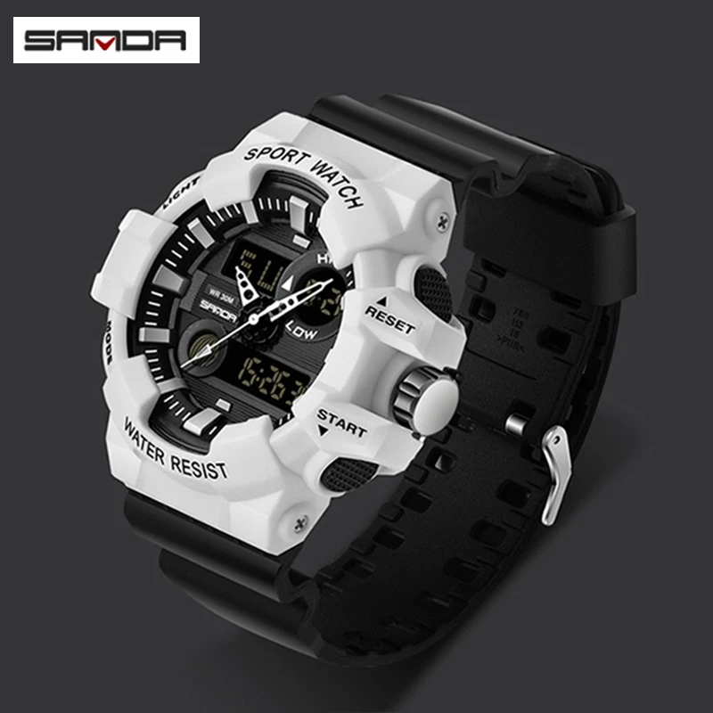 

SANDA Watches Men Reloj Military Army Wristwatch Mens Watch Led Digital Sports Male Gift Automatic Watches Male Relojes Hombre