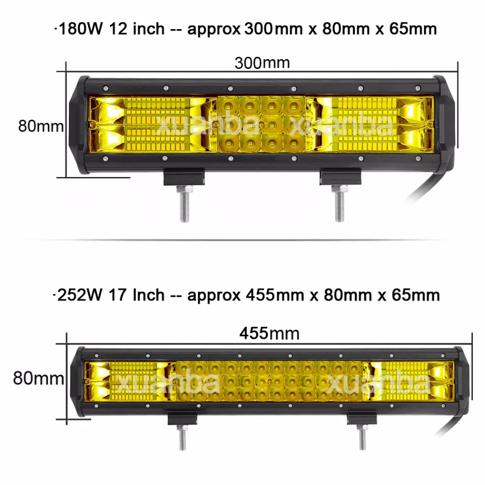 Тройной Ряд светодиодный светильник бар 1" 20" 2" 288 W Подсветка 12V 24V Пикап Универсал Лодка Грузовик Atv внедорожник МОРСКОЙ 4WD 4x4 внедорожный комбинированная лампа