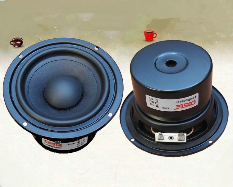 

2pcs 4-inch mid-woofer / center speaker surround speaker /2.0 speaker upgrade tool hifi sound quality DIY preferred