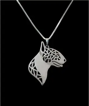 

DANGGAO fashion Handmade English Bull Terrier Pendant Necklace women chain choker necklace charm jewelry Pet Lovers Gift Idea