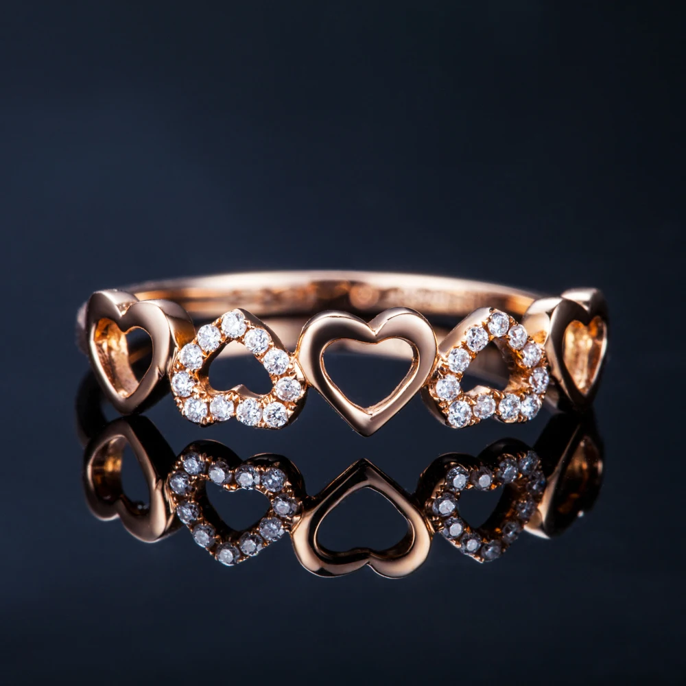 heart shape diamond bridal ring gvbori diamond 18k rose gold engagementwedding ring for women fine jewelry valentine gift in rings from jewelry - Rose Gold Wedding Rings For Women heart shape diamond bridal ring gvbori diamond 18k rose gold engagementwedding ring for women fine jewelry valentine gift in rings from jewelry - Rose Gold Wedding Rings For Women