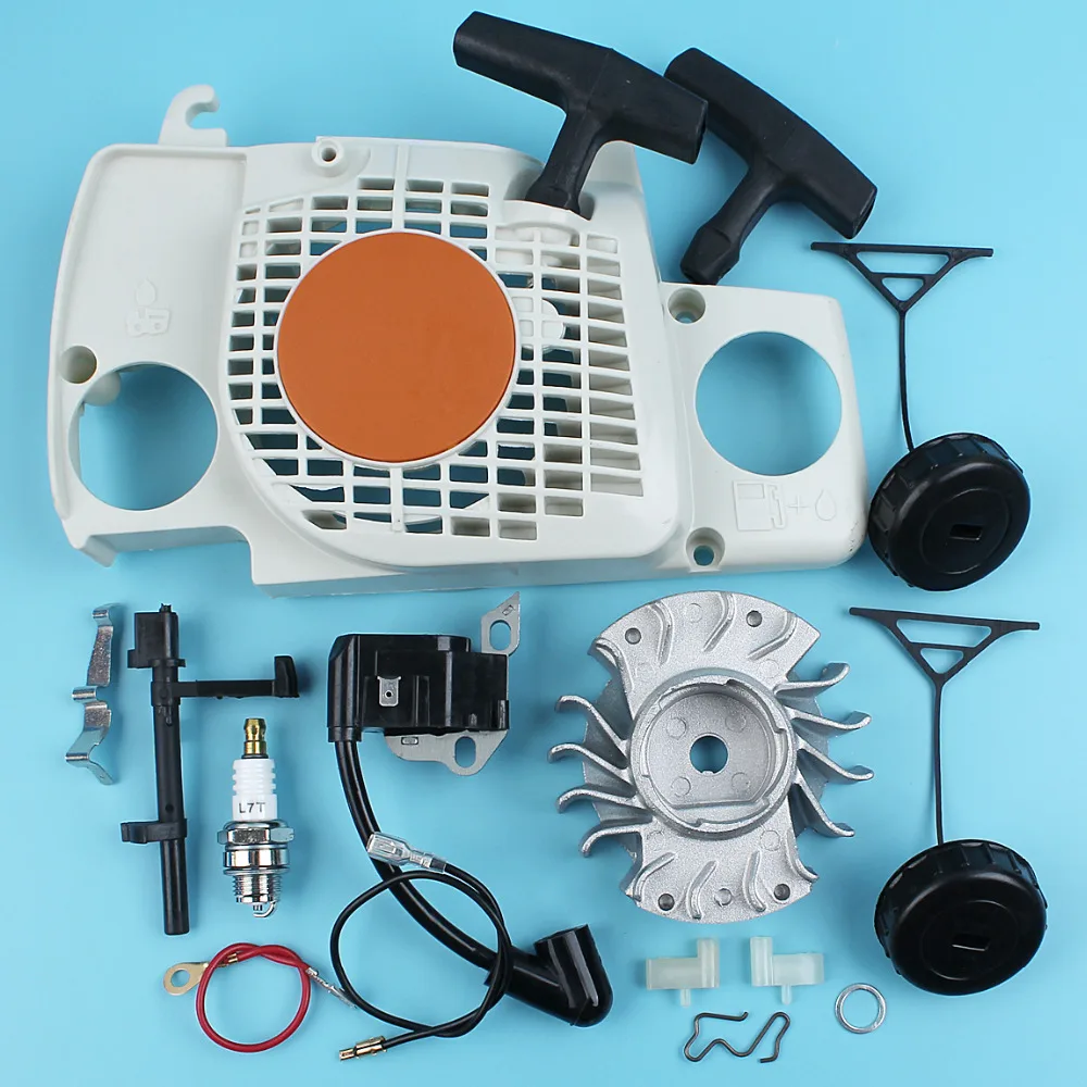 Recoil Starter Ignition Coil Flywheel Pawl Kit For Stihl 017 018 MS170 MS180 Chainsaw Tank Caps Switch Shaft Contacting Spring Recoil Starter Ignition Coil Flywheel Pawl Kit For Stihl 017 018 MS170 MS180 Chainsaw Tank Caps Switch Shaft Contacting Spring