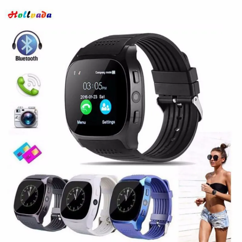 

Multi-language new smart watch smart Bluetooth sports watch T8 pedometer mobile phone Android watch support SIM TF card call