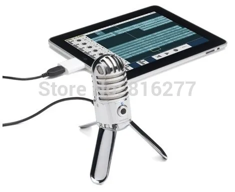 SAMSON Meteor Mic USB конденсаторный микрофон Студийный микрофон кардиоидный для компьютера Ноутбук Сеть черный и серебристый