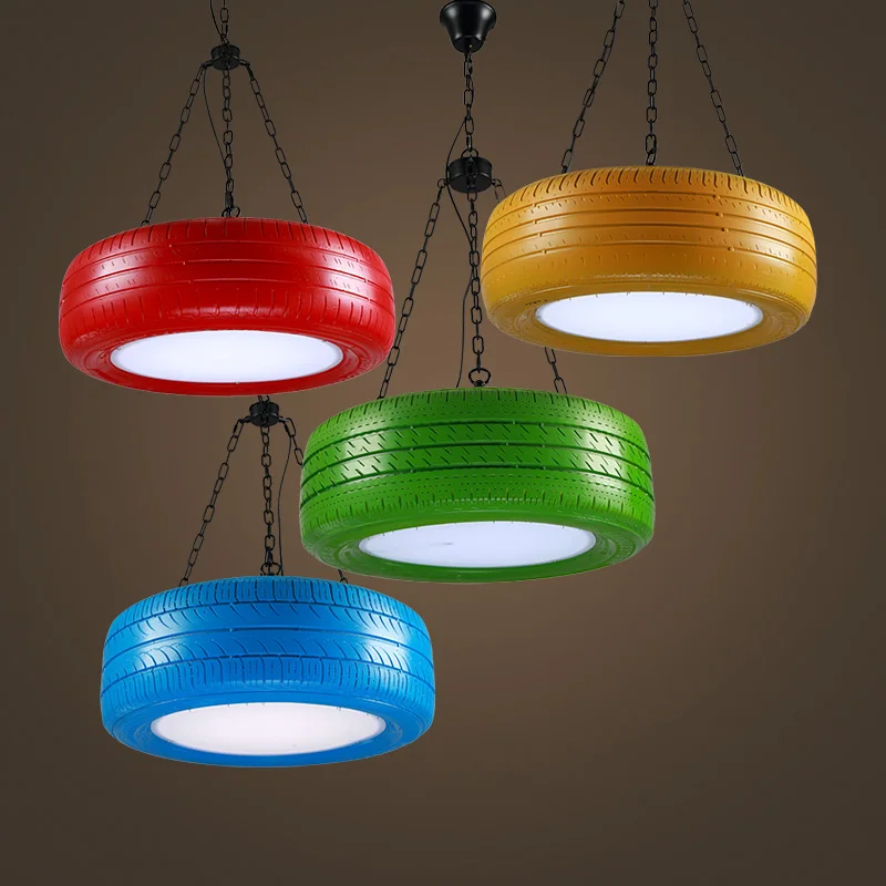 

Retro industry wind retro color rubber Pendant Lightings Cafe Restaurant Bar Cafe Table Lamps creative personality ET74