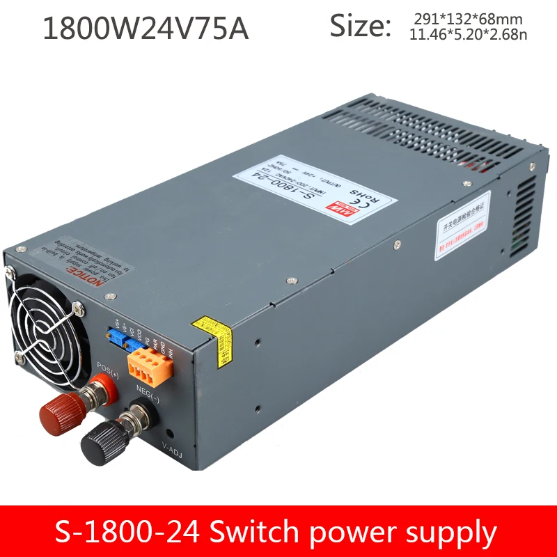 S-1800-24V75A импульсный источник питания 1800W12V150A24V36V48V60V регулируемый промышленный
