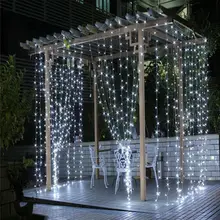 3×3/6×3/10×3 m LEVOU Casamento guirlanda de natal LEVOU Cortina de Luz de fadas luz da corda ao ar livre ano novo da Festa de Aniversário da lâmpada Do Jardim
