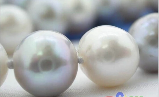 

FREE SHIPPINGP1784 50" 11MM WHITE GRAY ROUND FRESHWATER PEARL NECKLACE