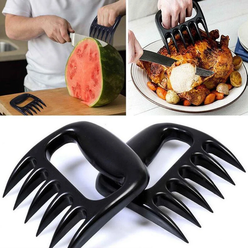

1pc Bear Paws Claws Useful Meat Handler Fork Tongs Pull Shred Pork Salad Mixer Fruit Vegetable Slicer Cutters BBQ Tools