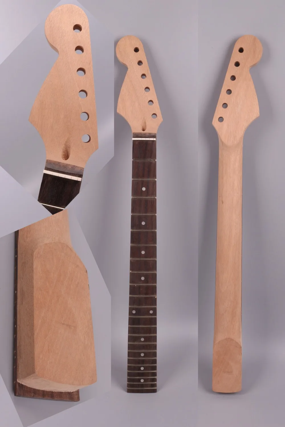 Yinfente Strat electric guitar neck replacement 22 fret Reverse head