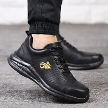 Мужская Рабочая обувь со стальным носом, легкие дышащие водонепроницаемые кроссовки, мужская обувь с защитой от разбивания