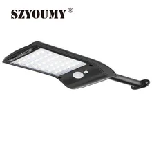 SZYOUMY напольный 36 светодиодный супер яркий солнечный светильник 280LM датчик движения огни безопасности беспроводная водонепроницаемая гибкая настенная лампа