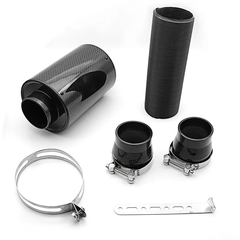 Universal Racing Air Filter Box Carbon Fiber Cold Feed Induction Kit
