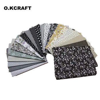 

21Pcs/Lot Plain Thin Cotton Fabric Patchwork For Quilting Sewing Fat Quarters Bundle Tissu Telas Tissu Needlework Doll's Cloth