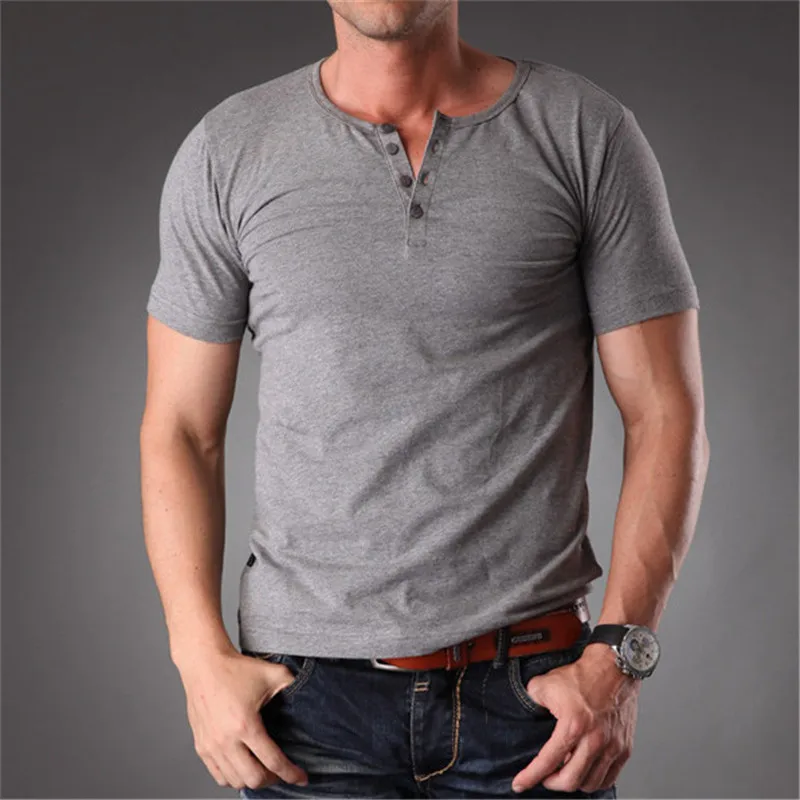 T Shirt Polos Polos Pria 2021 Button 