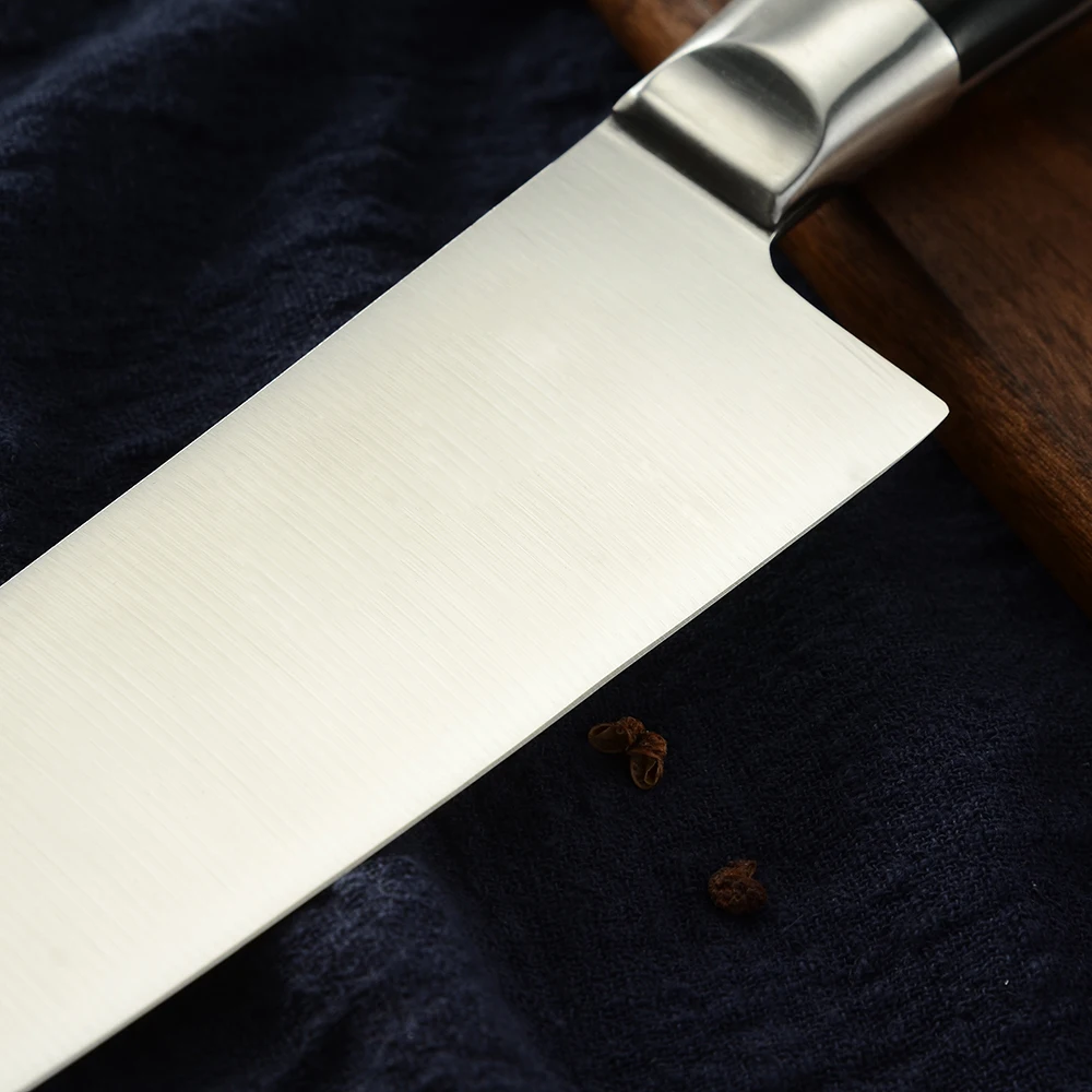 Кухонный нож Sowoll 6,5 дюймов нож шеф-повара Santoku 3cr13 нож из нержавеющей стали для приготовления пищи с полной ручкой Tang универсальный нож для нарезки