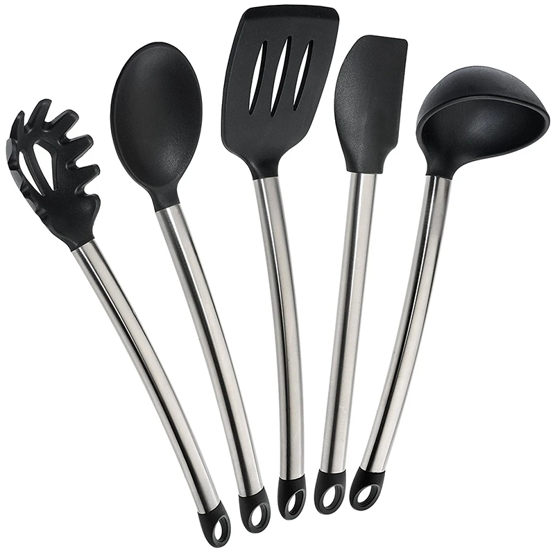 Cooking Tool Sets Premium 5 Piece Stainless Steel Handles And Durable