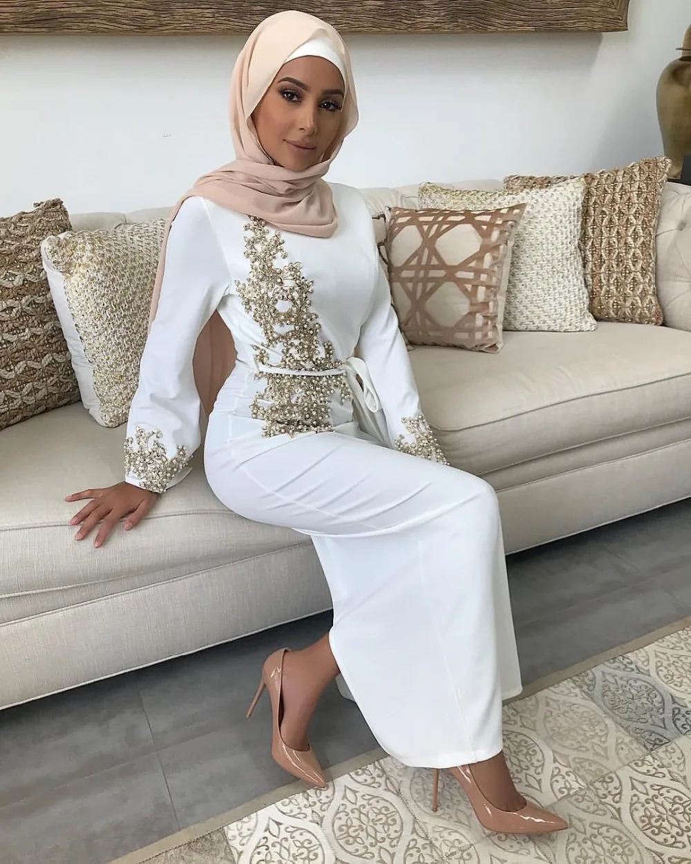 Элегантное мусульманское платье с вышивкой abaya Vestidos кардиган-кимоно свободные длинные халаты Jubah Ближний Восток Eid Рамадан исламский