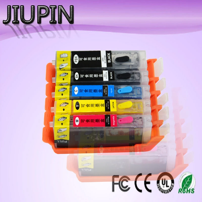 

JIUPIN 5pc color inkjet food box compatible with Canon ts9180 ts8180 ts6180 ts5180 tr8580 PGI-880 CLI-881 printer cartridge