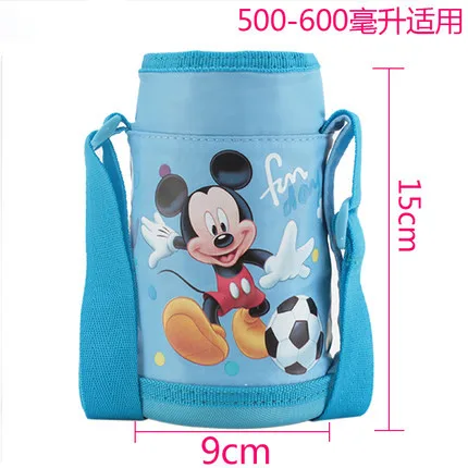 Детский рюкзак для безопасности и здоровья с милым рисунком Микки Мауса, чехол для переноски с изоляцией, чашка, прямая чашка, набор, 400-500 мл - Цвет: B