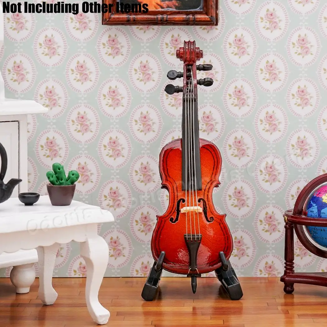 Maison de poupées DOUBLE BASS /& Bow Miniature Music Room instrument 1:12 Accessoire
