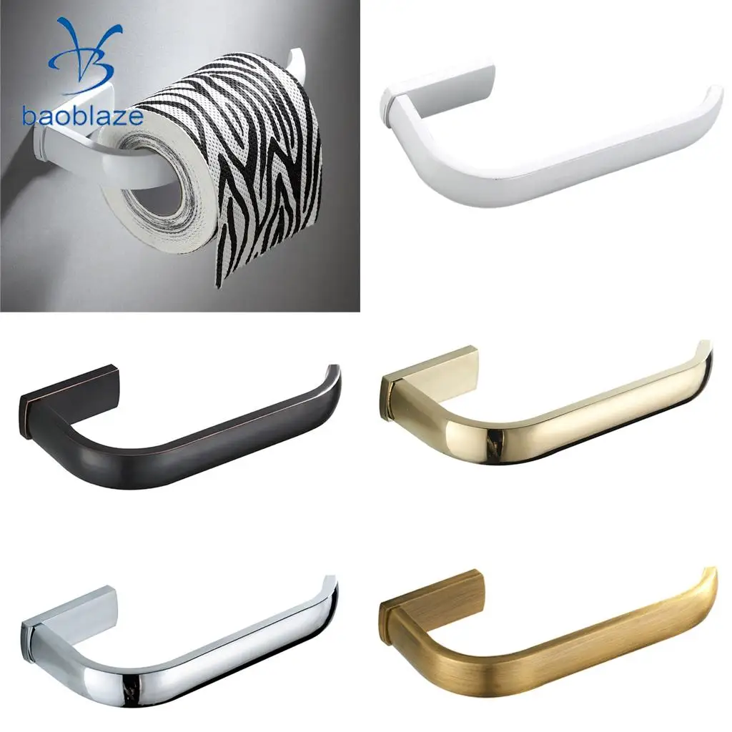 Brass Toilet Paper Towel Holder Bathroom Roll Tissue Storage Hook