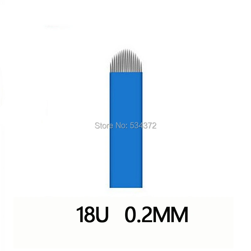 

18U Shape Microblading Needles Permanent Makeup Eyebrow Tatoo Blade For 3D Embroidery Manual Tattoo Pen
