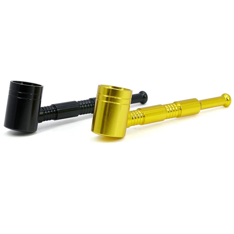 Fashion 95MM Microphone Shape Rasta Weed Metal Tobacco Pipes Smoking