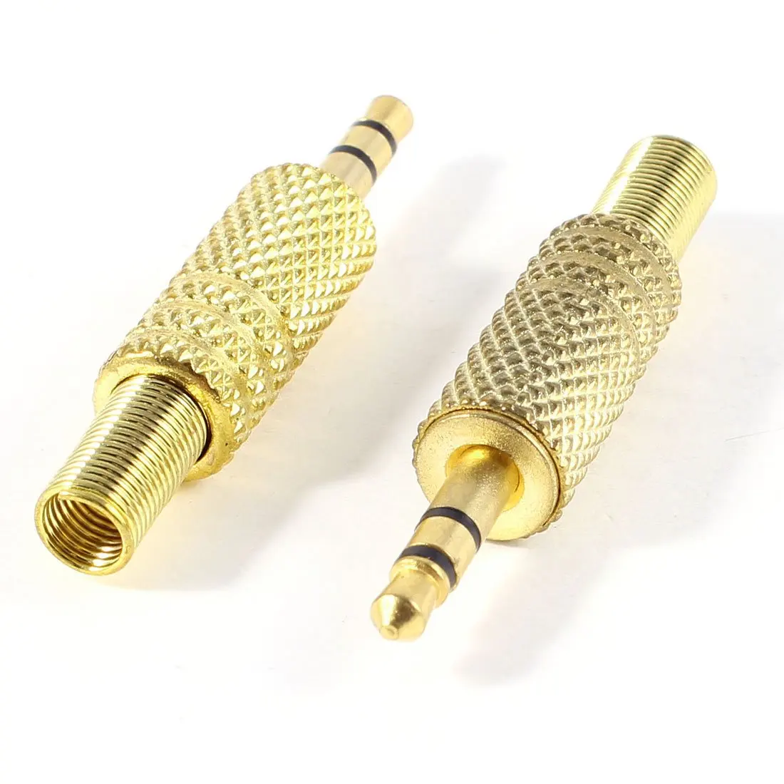 2 шт. Штекерный аудио разъем золотого цвета 3 5 мм 1/8 дюйма|alloy gold|connector plugplug connector |