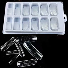 120 шт./кор. быстрое строительство форма Типсы для ногтей двойной формы со шкалой палец наращивание ногтей УФ гель-поли(гель-Маникюр) инструмент