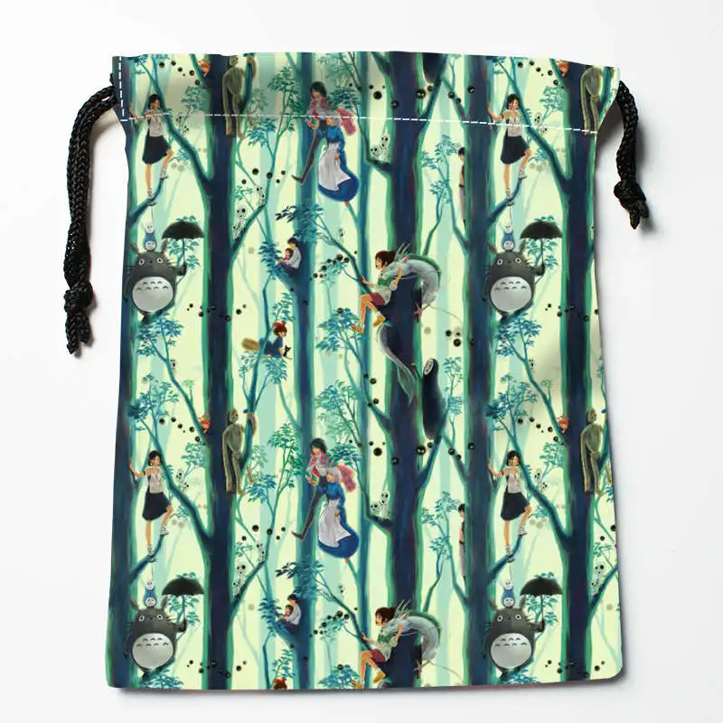 

New Arrival Animes Spirited Away Drawstring Bags Custom Storage Printed Receive Bag Type Bags Storage Bags Size 18X22cm
