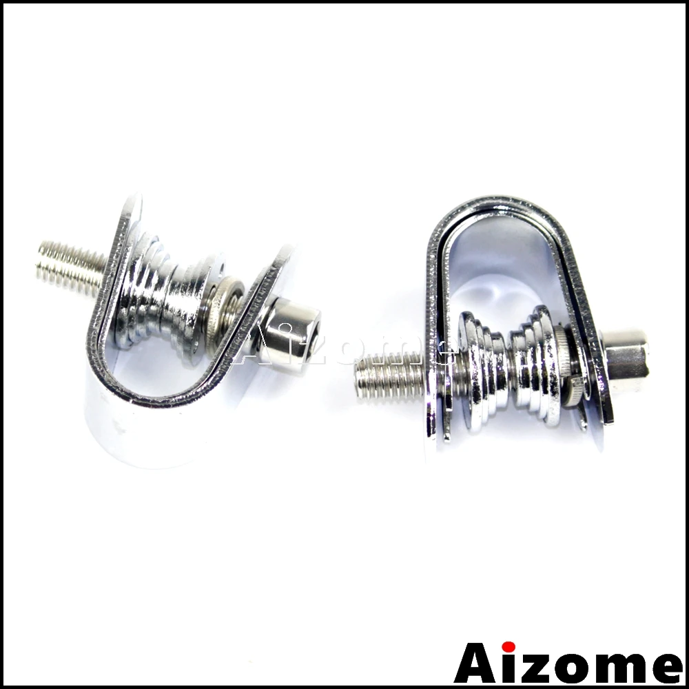 

Chrome Motorcycle Engine Guard Footpeg U Clamp 7/8" - 1" Footrests Mount Clips Highway Crash Bar Foot Peg U-Clamps