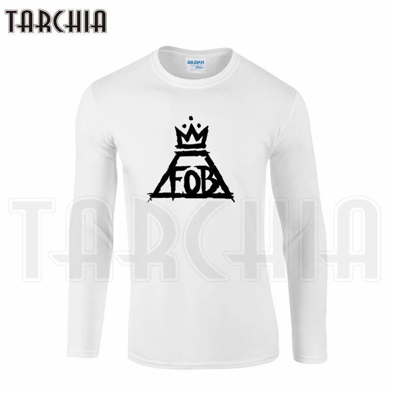 TARCHIA New Fashion Brand Free Shipping Homme Long Sleeve T-Shirt Fall Out Boy Rock Roll Men Clothing Tee 100% Cotton Plus Size