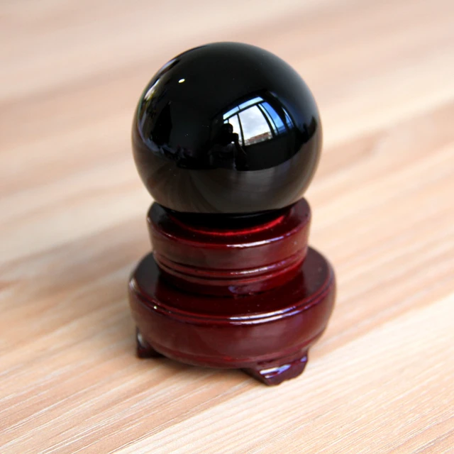 60mm Black Crystal Sphere Quartz Ball