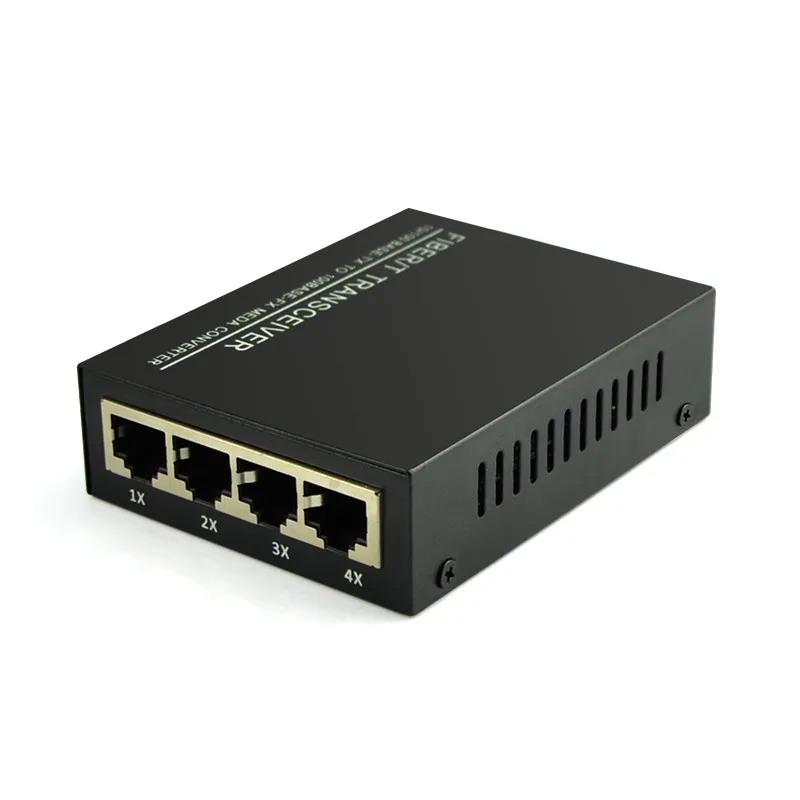 2 шт. 1 пара 10/100 м 4 RJ45 1 sc singlemode один Волокно оптический media converter 25 км для HD камера