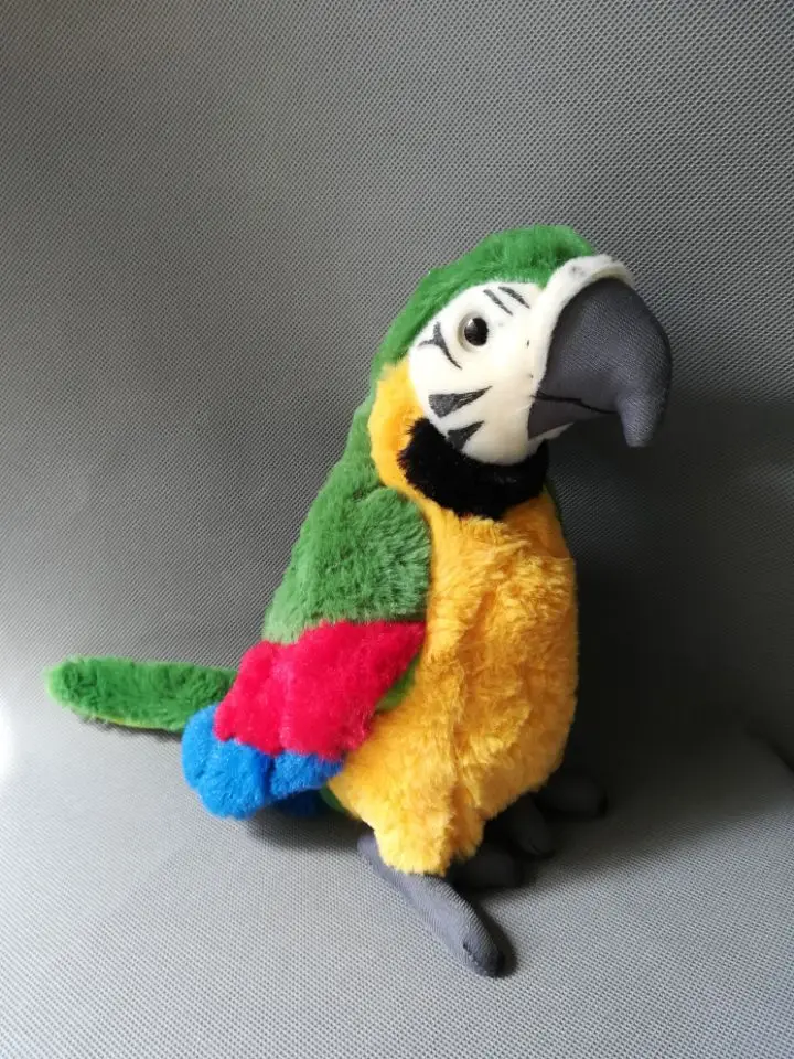 green parrot stuffed animal