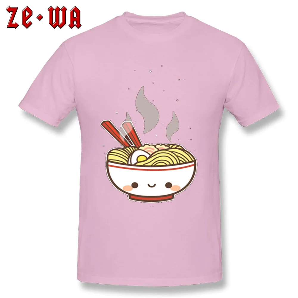 Latest Cute Ramen Japanese Summer T-Shirt O Neck Cotton Men's Tops Shirt Short Sleeve Thanksgiving Day Summer T Shirts Cute Ramen Japanese pink