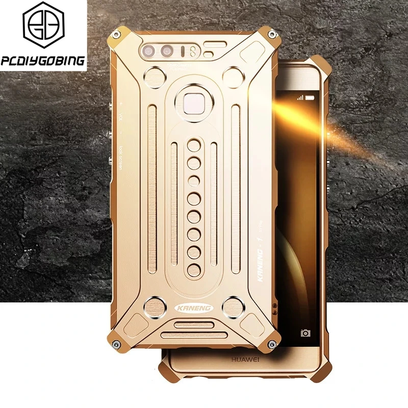 Luksusowe Ochrony Wstrząsoodporny pokrywę Telefonu Lotniczego Aluminium Metal Armor case dla Huawei Ascend Mate7 P9 P9 Plus Mate8 Honor 8