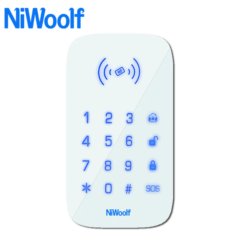 433MHz Wireless Keyboard For PG103 / W2B / Wifi GSM Alarm System Support Touch Keyboard RFID Card afbeelding
