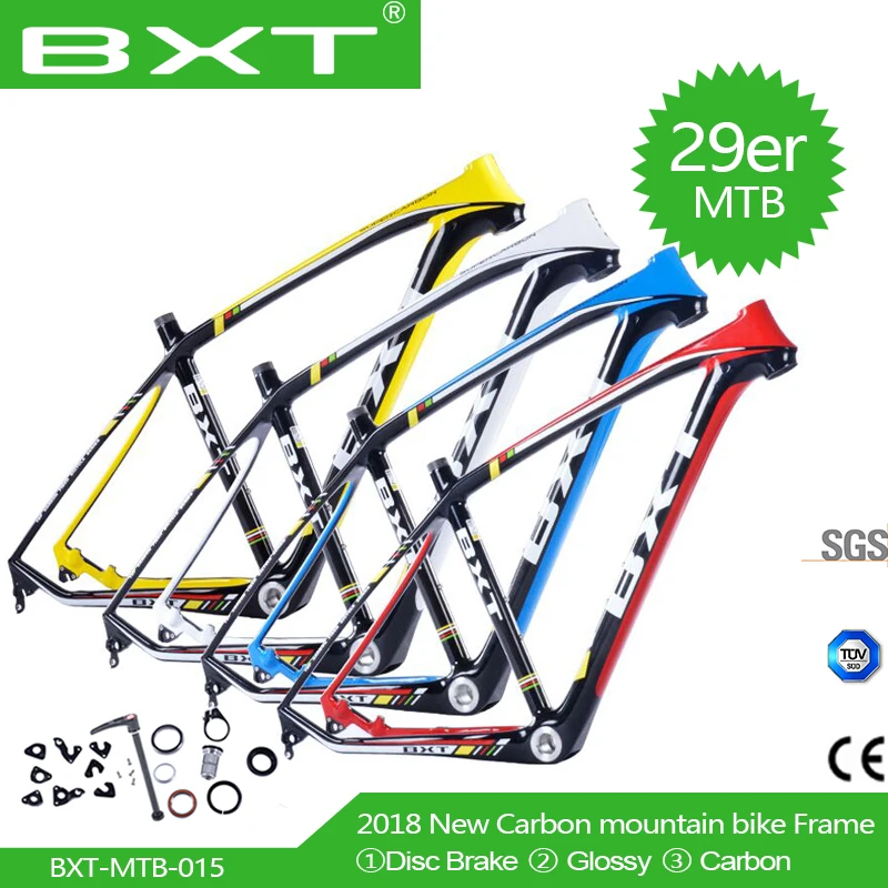 Flash Deal BXT t800 carbon mtb frame full suspension 29er  suspension carbon fiber mountain bike 29 15.5 17.5 19 20.5 inch in Bicycle Frame 0