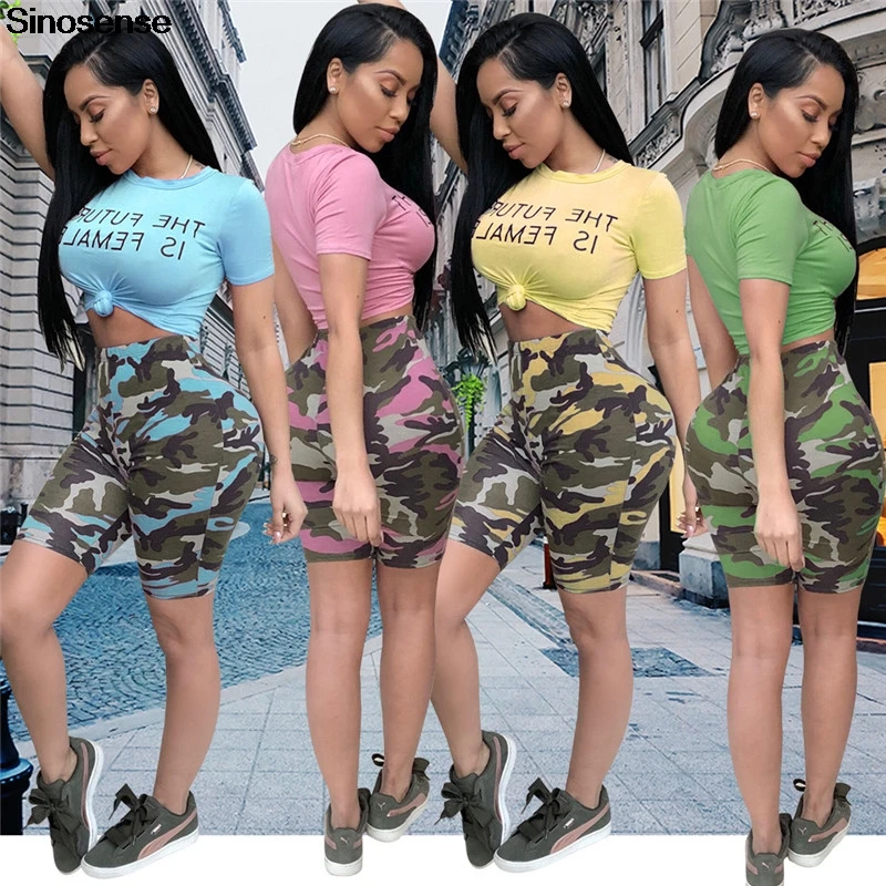 camo bike shorts womens