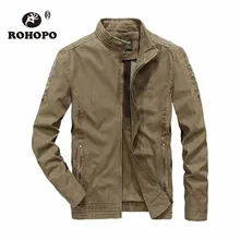 Thick Militar Jacket Outwear 100% Cotton Mandarin Collar Motorcycle Casual Jackets Coat Autumn Tooling Cargo Bomber Overcoat Man