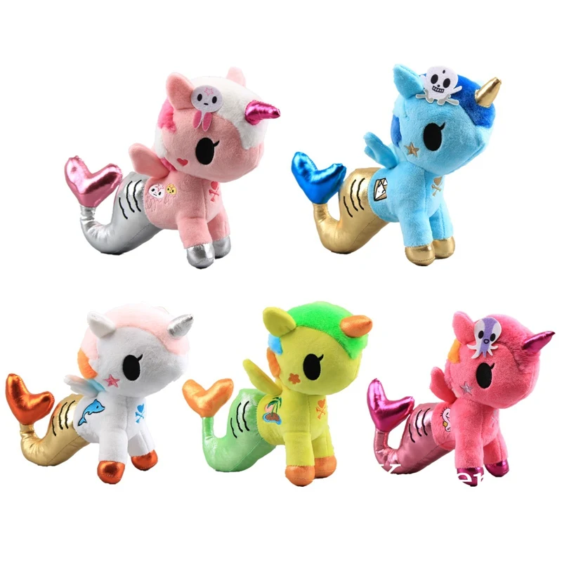 

5 Colors Mermaid Unicorn Kawaii Plush Toys Soft Stuffed Dolls 9" 22 CM