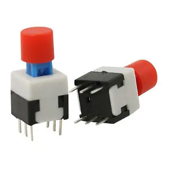 

10 Pcs Panel PCB Tact Tactile Push Button Switch Momentary 8 x 8mm x 15mm w Cap