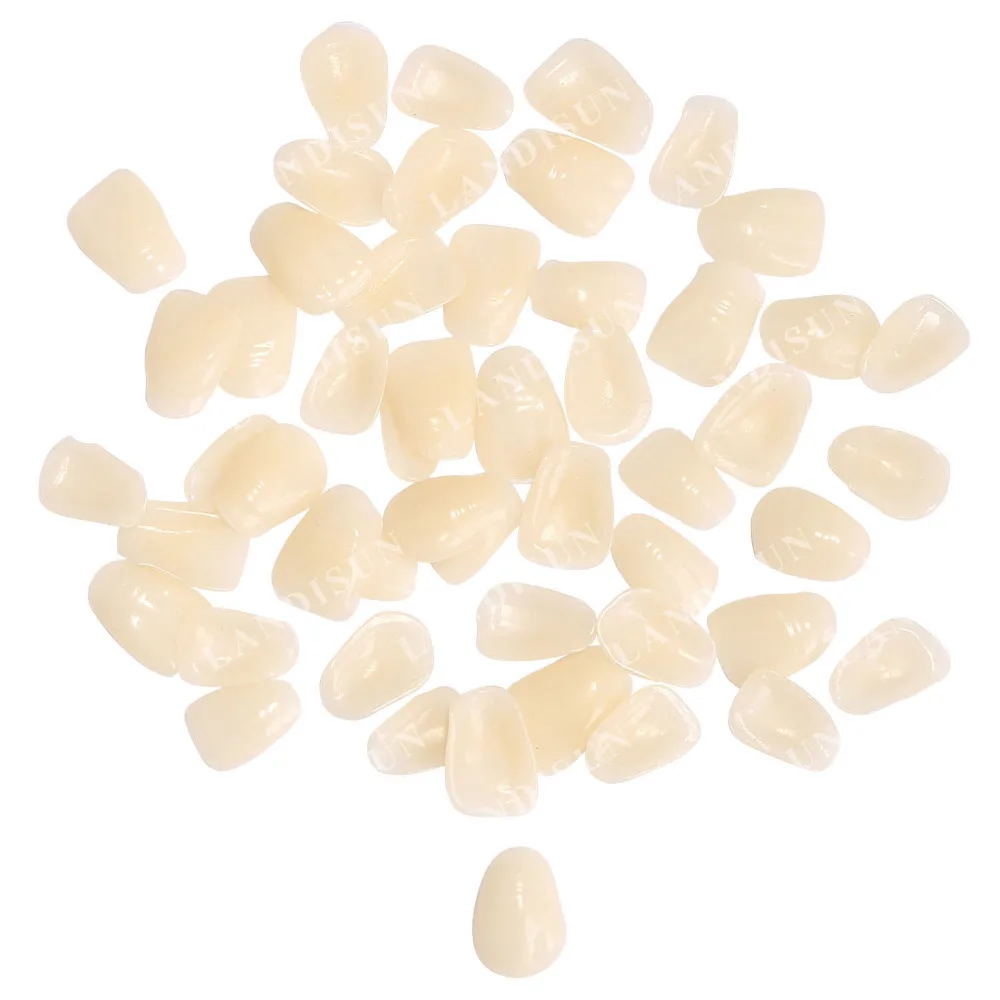 100pcs Dental Temporary Crown Resin Dental Porcelain Materials Film Molar Teethin Teeth