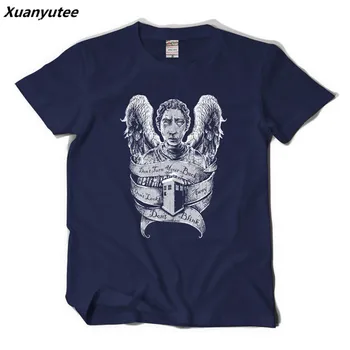 

Xuanyutee Summer New Fashion Doctor Who Weeping Angel Fans T shirt Homme Cotton Short Sleeve O-neck Print Casual Fit T shirt Men
